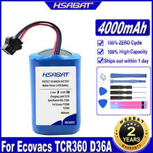 HSABAT DB35 DA60 4000mAh Battery for Ecovacs TCR360 D36A/B/C/E DA611 DB35 DA60 Batteries 2024 - buy cheap