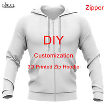CLOOCL DIY Custom Design Anime/Photo/Star/Singer Pattern 3D All Over Printed Zip Hoodies Men Women Streetwear Jacket Tracksuits 2024 - buy cheap