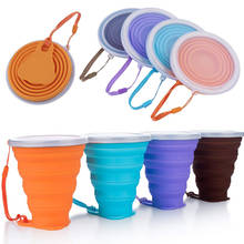 Folding Cups 270ml BPA FREE Food Grade Water Cup Travel Silicone Retractable Coloured Portable Outdoor Coffee Handcup 2024 - купить недорого