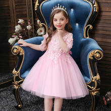 Children's Clothing 2020 Autumn New Short-sleeved Girls Costumes Lace Mesh Girls Jumpsuit Group Kids Princess Dresses 3-10 Years 2024 - buy cheap