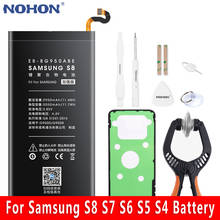 Оригинальный аккумулятор NOHON для Samsung GALAXY S8 S7 S6 S5 S4 i9500 i9505 G900F G920F G930F G950F Сменные литий-полимерные аккумуляторы 2024 - купить недорого
