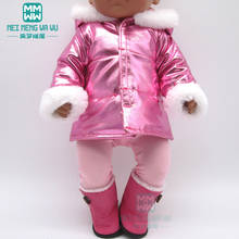 Одежда для куклы, подходит для 43 см, американская кукла и аксессуары для новорожденных, Модный хлопковый костюм, платье 2024 - купить недорого