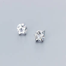 MloveAcc New Real 925 Sterling Silver Star Exquisite Fashion Simple Stud Earrings with Clear CZ for Women Jewelry Brincos 2024 - buy cheap