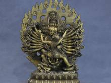 Estatua de bronce del rey Yamantaka Yama, budismo tibetano, rui, 12 pulgadas 2024 - compra barato