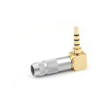 Conector de áudio macho jack 90 graus, conector estéreo 3 polos ângulo reto 3.5mm, ângulo reto, plug macho jack, cabo de solda de áudio 2024 - compre barato