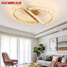Plafón de luces de techo de cristal nórdico, lámpara Led dorada para sala de estar, dormitorio, cocina, minimalista, Art deco 2024 - compra barato