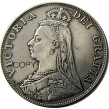 GREAT BRITAIN, Victoria Double Florin A Set Of(1887-1890) 4pcs Silver Plated Copy Coin 2024 - buy cheap