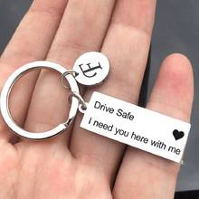 Drive Safe Stainless steel Keychain/Couples Keychain/Engraved Keychain/Lettering A-Z Keychain/Husband Gift/Boyfriend Gift 2024 - buy cheap