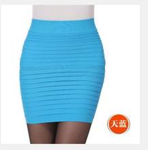 50 pcs/lot women's new summer spring pleated skirt high waist bust above knee mini fashion short skirt 2024 - buy cheap