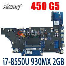 For HP ProBook 450 G5 Laptop Motherboard With SR3LC i7-8550u 930MX 2GB L00825-601 L00825-001 DA0X8CMB6E0 100% Tested Fast Ship 2024 - buy cheap