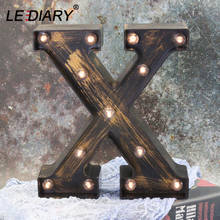 LEDIARY 26 Letter LED Night Lights Industrial Style Holiday Decor Wall Lamps Home Bedroom Lighting 3D Alphabet Cafe Bar Lamp 2024 - buy cheap