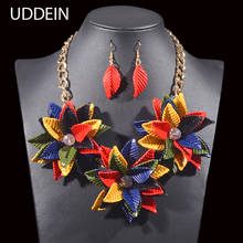 UDDEIN Color Flower Necklace & Pendant Vintage Statement Choker Collar Fashion Wedding Jewelry Set Luxury Women Necklace Collier 2024 - buy cheap