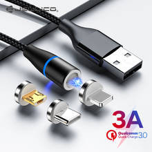 Jellico-cabo magnético 3a de carregamento rápido, micro usb tipo c, android, para celulares iphone, xiaomi e huawei 2024 - compre barato