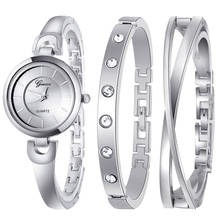 Venda quente de luxo diamante feminino relógio de quartzo senhoras ouro prata pulseira relógios aço inoxidável pulseiras reloj mujer 2024 - compre barato