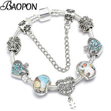 BAOPON High Quality Silver Plated Crown Charm Bracelet & Bangle With Snake Chain Bracelets For Women Girlfriend Jewelry Pulseras 2024 - buy cheap