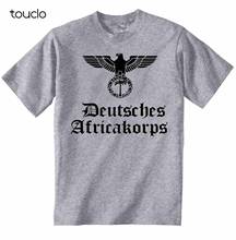 New Summer Cool T-shirt DEUTSCHES AFRICAKORPS GERMANY WWII - NEW COTTON GREY T SHIRT 2024 - buy cheap