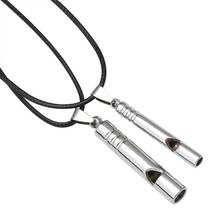 1PC Titanium Steel Whistle Portable Keychain Necklace Pendants Whistle EDC Keyring for Emergency Survival Outdoor 2024 - buy cheap