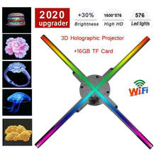 Projetor de hologramas para festas, cooler com wifi, display led holográfico para publicidade, 50cm 2024 - compre barato