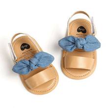 Fashion Newborn Infant Baby Girls Princess Shoes Bowknot Toddler Summer Sandals PU Non-slip Shoes 0-18M 2024 - купить недорого