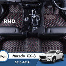 RHD Carpets For Mazda CX-3 2019 2018 2017 2016 2015 Artificial Leather Car Floor Mats Foot Pads Custom Car Accessories Interior 2024 - buy cheap