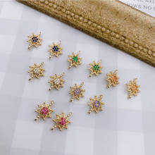 HAOSAW Choose 6Pcs/Lot Hand Made/Star Shinny Design/Colored CZ/Earring Charms/Connections/Bracelet Charms/Earring Findings 2024 - buy cheap