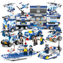 City Police Series Block Toy 647&762PCS SWAT Figures 8 IN 1 Truck Station DIY Building Blocks Small Brick Toy For Kids Boy Gift 2024 - buy cheap