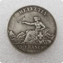 1863 Suiza 5 Franken sesión de fotos Festival copia 2024 - compra barato