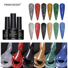 FRANCHESKA Nail Art Glitter Flash Nail Glue Phototherapy Sequins Glitter Disco Gel 8ml Shiny Luminous Fine Flash Nail Glue TSLM2 2024 - buy cheap