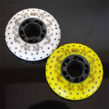Redefinição de roda 104 e 208, rodas de patins com 80mm x 76mm 72mm branco e amarelo 2024 - compre barato