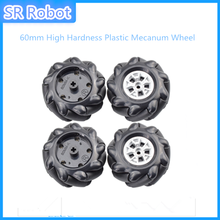 Roda de plástico de alta dureza para robô arduino, 60mm, com eixos legos, pneus omni-direcional, peças de brinquedo 2024 - compre barato