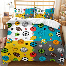 American Football Bedding Set r King Size Sports Series Soccer Club Duvet Cover Luxury for Kids Teen 150 Bed Set Blue Quilt Cove 2024 - buy cheap