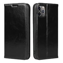 Luxury Genuine Leather Flip Case For iPhone 11 Pro 6 6S 7 8 Plus X Xs XR XS Max SE 2020 Magnet Cover Stand Funda 2024 - buy cheap