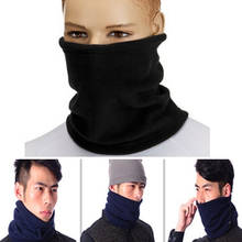 Preto 4 em 1 inverno unisex feminino masculino quente lenço térmico snood pescoço mais quente máscara facial gorro chapéus usar colar 2024 - compre barato