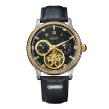 NESUN часы мужские роскошные брендовые Модные полые бизнес часы 100 м водонепроницаемые часы с фазой Луны автоматические механические часы 2024 - купить недорого