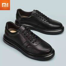 Xiaomi Air Cushion Leather Shoes Toe Top Layer Cowhide Antibacterial Comfortable High Elastic Shock Absorption Casual Shoes 2024 - buy cheap