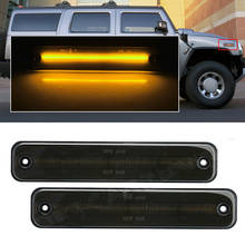 2Pcs Car Smoke Lens Amber LED Front Side Marker Light Fit for Hummer H2 2003 2004 2005 2006 2007 2008 2009 25952319 15114677 2024 - buy cheap