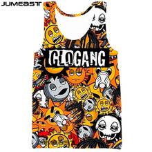 Jumeast marca masculina mulheres 3d impresso colete glogang manga curta esporte pulôver verão tanque topos t 2024 - compre barato