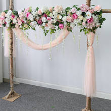 Flores artificiais de chumbo para casamento, arranjo de flores em seda para decoração de casa, feriado e comemoração, plantas para parede 2024 - compre barato