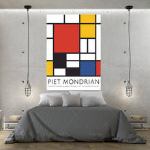 Piet mongoan impressão, impressão de arte fina, cartaz expressionista, decoração de parede abstrata, estampa moderna, impressão abstrata, arte de parede 2024 - compre barato