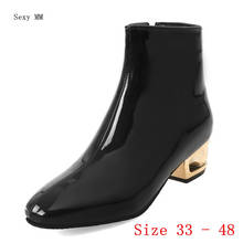 Spring Autumn Low Med Heels Women Ankle Boots Low Heel Shoes Woman Short Boots Small Plus Size 33 - 48 2024 - buy cheap