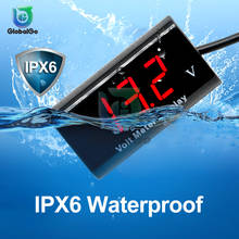 Voltímetro ipx6 à prova d'água para carro e bicicleta, tela de led, 0.56 ", 5v e 12v 2024 - compre barato