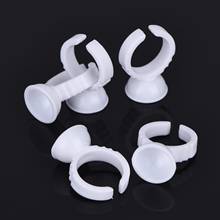 100pcs/ Pack Makeup Glue Rings Tattoo Glue Holder Disposable Plastic Nail Art Eyelash Extension Rings 2024 - buy cheap