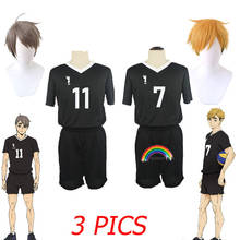 Haikyuu To the Top No.7 Miya Atsumu No.11 Osamu Miya Volleyball Uniform Cosplay Inarizaki High Jersey Volleyball Team Top+Shorts 2024 - buy cheap