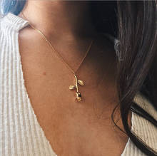 2019 Hot Fashion Jewelry Personality Simple Alloy Accessories Rose Pendant Clavicle Necklace Pendant Necklace  Women Necklace 2024 - buy cheap