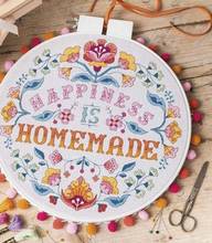 Happiness is homemade cross stitch package cartoon word 18ct 14ct 11ct cloth cotton thread embroidery DIY handmade needlework 2024 - buy cheap