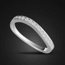 Anillo de boda de plata de ley 100% 925 para mujer, Mini anillo de circonita de lujo clásico, joyería de compromiso, regalo 2024 - compra barato