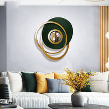 Espejo decorativo para colgar en la pared, decoración abstracta de hierro forjado de lujo europeo, para el hogar, sala de estar, porche, Mural, pegatina artesanal 2024 - compra barato