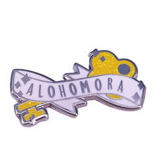 Alohomora Key Holder Enamel Pin Film inspired Brooch deathly hallow happiness Badge house warming gift 2024 - buy cheap