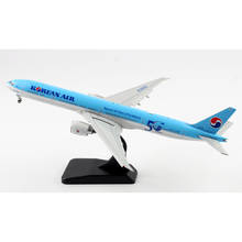 1:400 Scale Korean Air Airways B777-300 Airlines Model with Base Alloy Aircraft For Collectible Souvenir Show Gift Toys 2024 - buy cheap