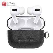 QIALINO Soft Genuine Leather Case For Apple AirPods Pro Handmade Shockproof Cover Earphone Cover for Airpods 3 Ultra Thin Bag 2024 - buy cheap